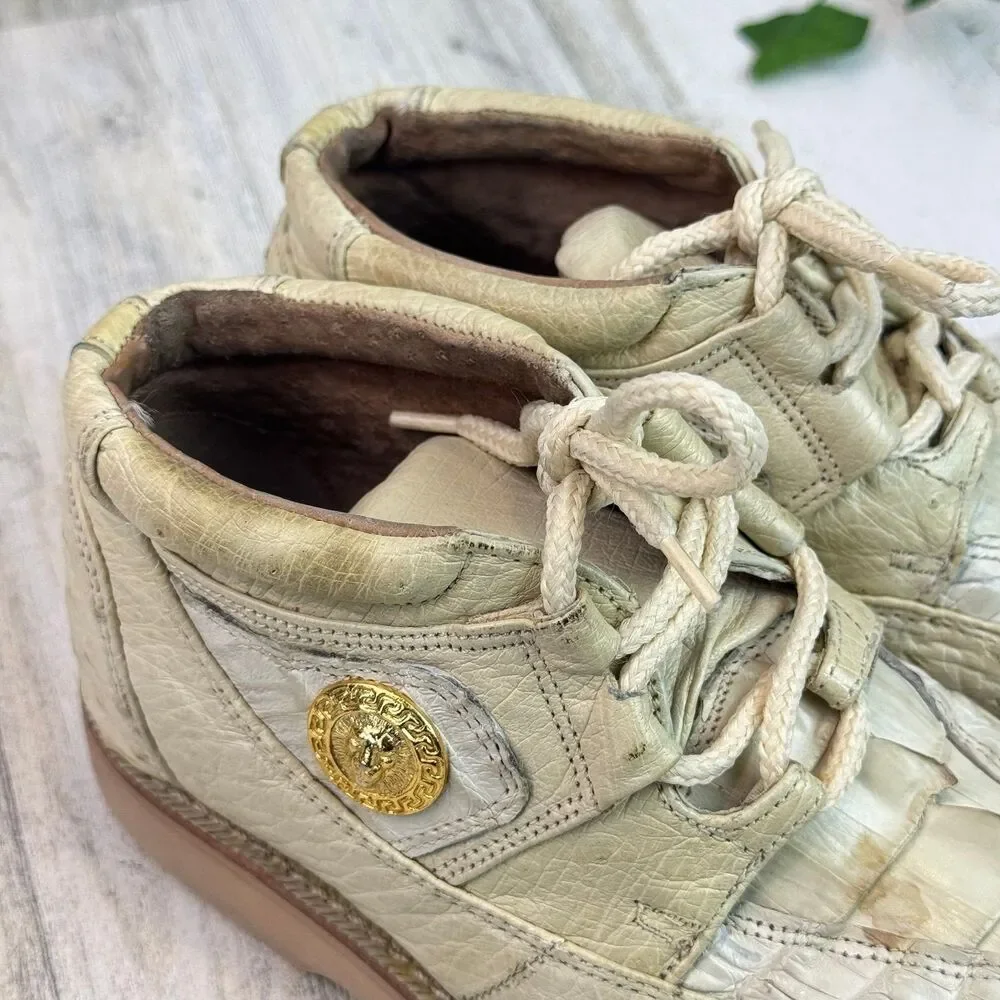 Sefeni Exotic Shoes Made of Tail crocodile & ostrich kids Size 11.5